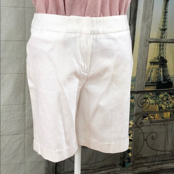 Susan Bristol White Pique Shorts 8” Inseam Size 10 - Picture 2 of 8
